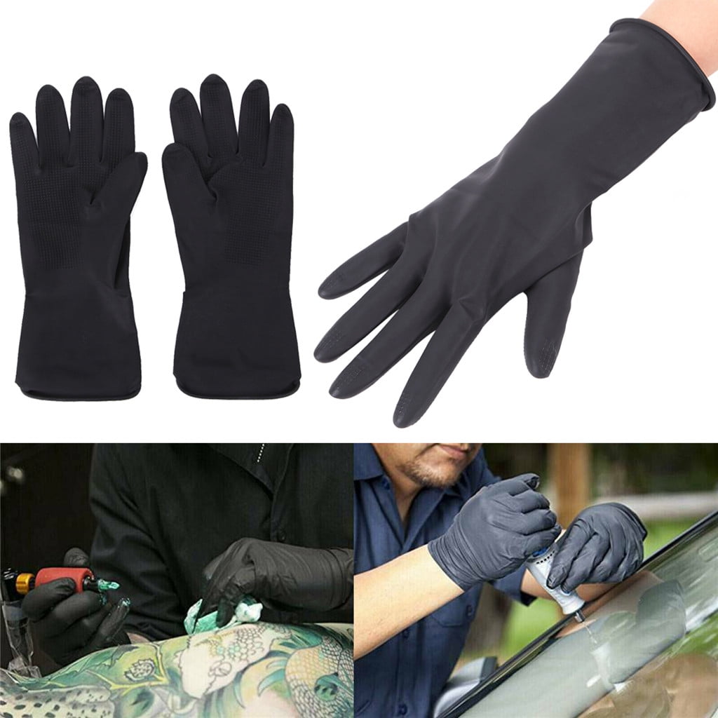 Thick Rubber Cleaning Gloves, Reusable and Waterproof, One Pair - Image 4