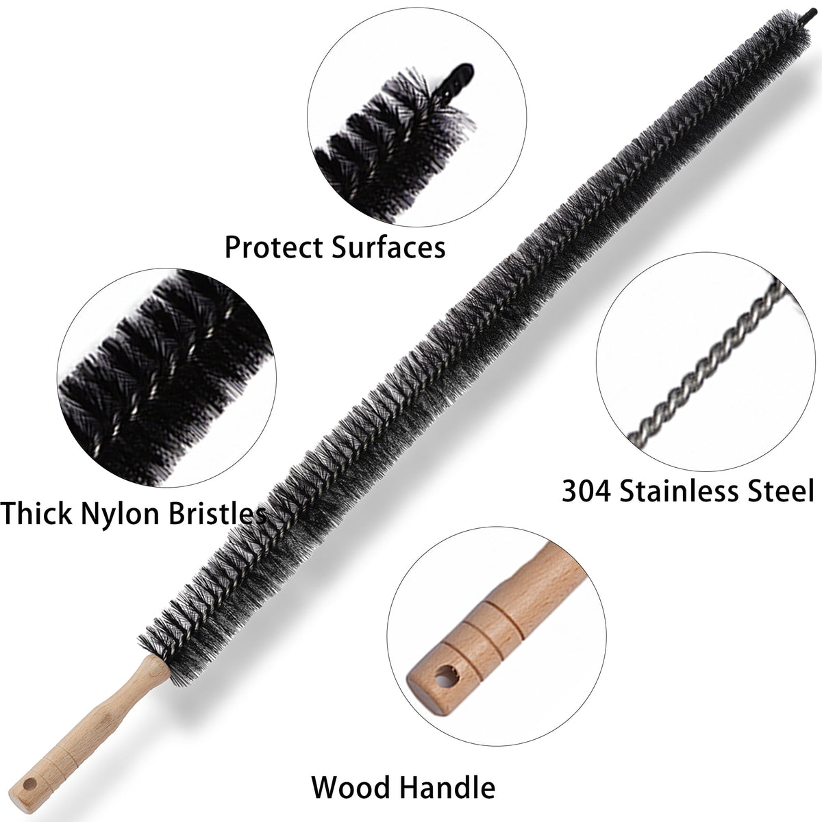 Dryer Vent and Lint Trap Brush, 47.24 Inch Flexible Nylon Bristles - Image 6