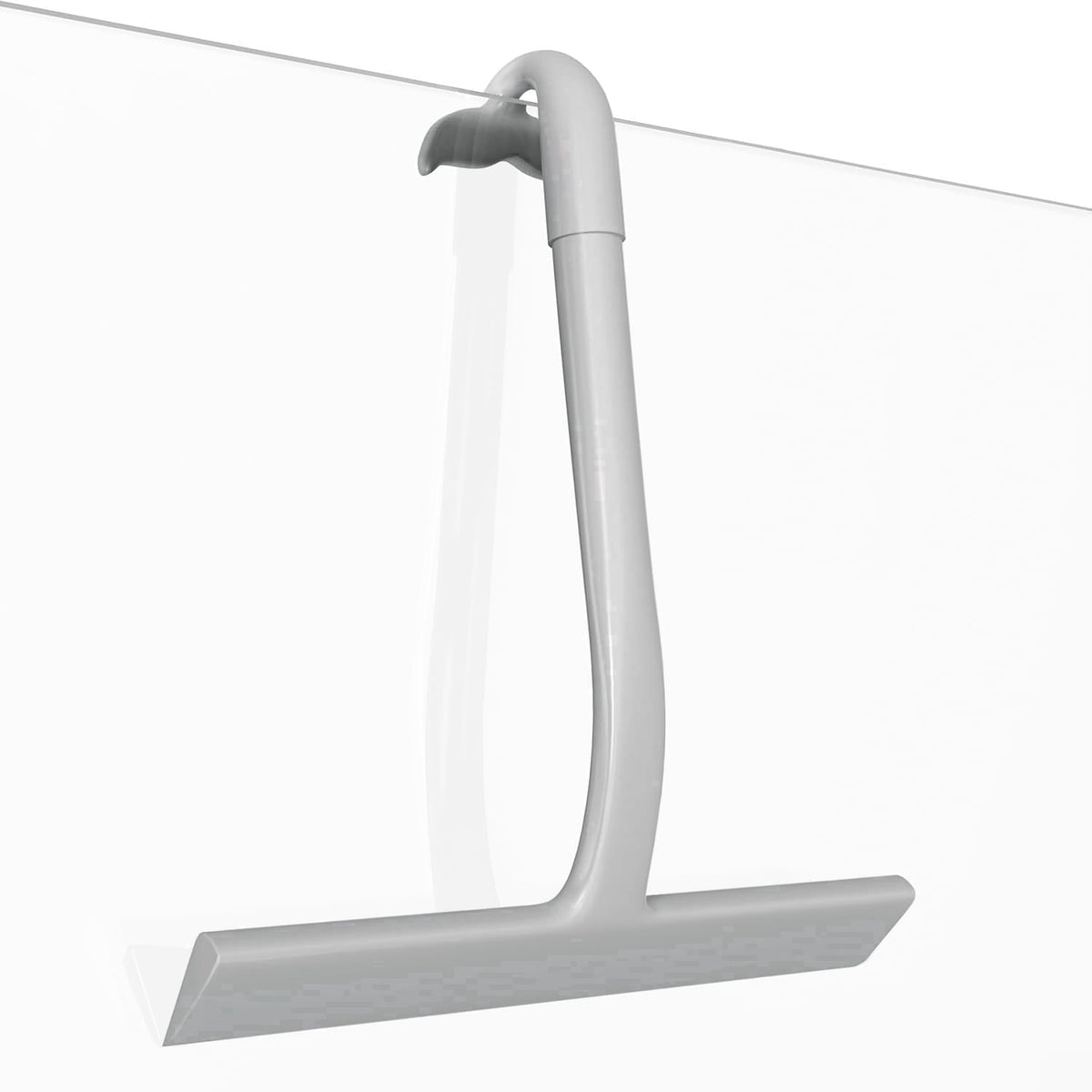 Silicone Shower Squeegee with Detachable Hook, 8.85 Inch, Grey