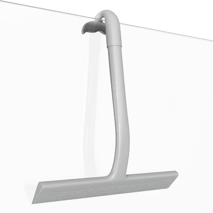 Silicone Shower Squeegee with Detachable Hook, 8.85 Inch, Grey
