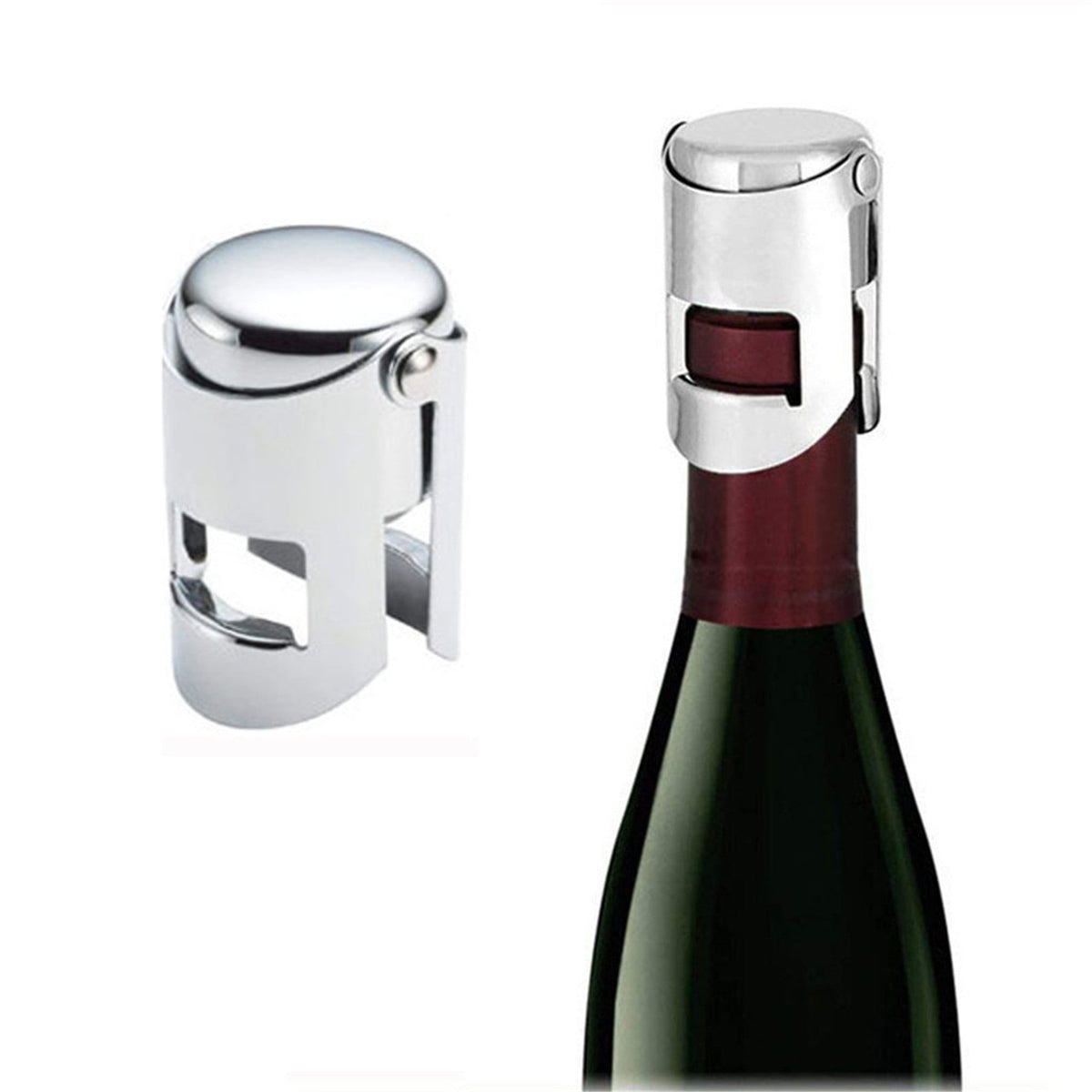 Stainless Steel Champagne Stopper, 6 x 3 cm Sealing Plug - Image 3
