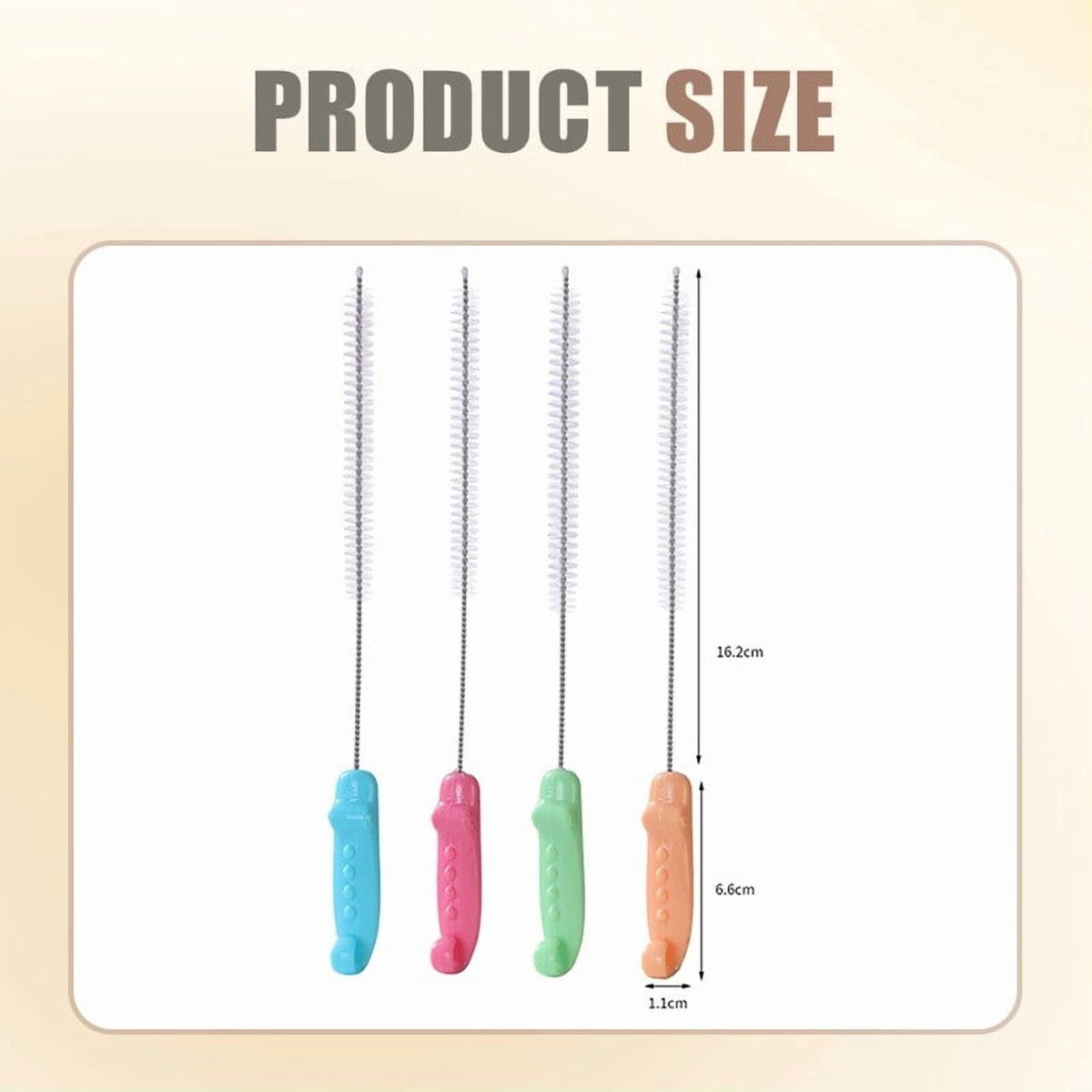 Reusable Straw Brush, 9 Inch, for Tumbler Lids and Narrow Tubes - Image 3