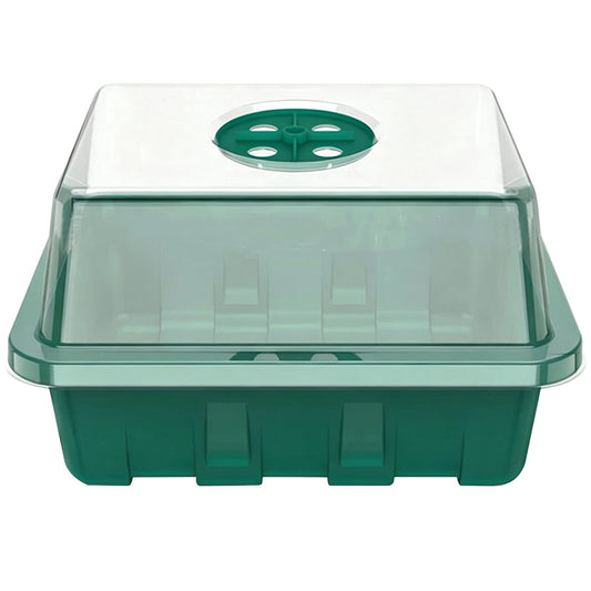 Seed Starting Tray with 12 Cells and Clear Humidity Dome