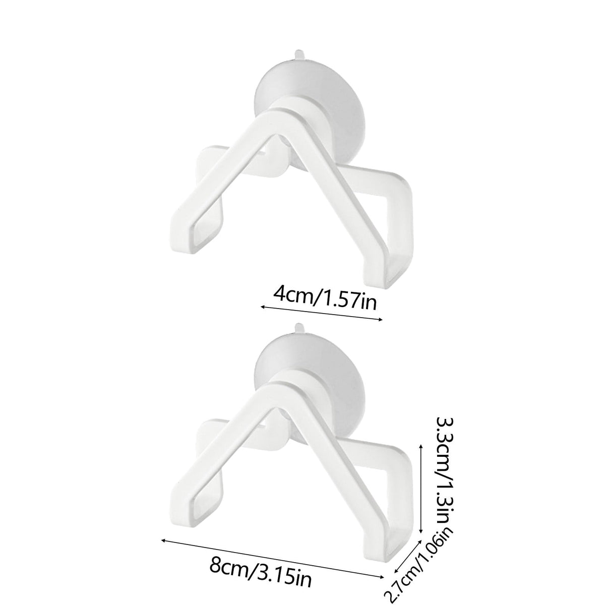 Suction Cup Sponge Holders for the Sink, White Plastic, 2 Pack - Image 3