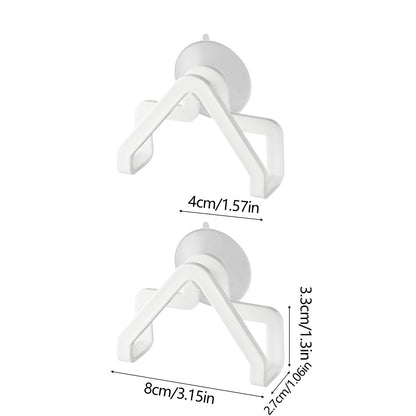 Suction Cup Sponge Holders for the Sink, White Plastic, 2 Pack - Image 3