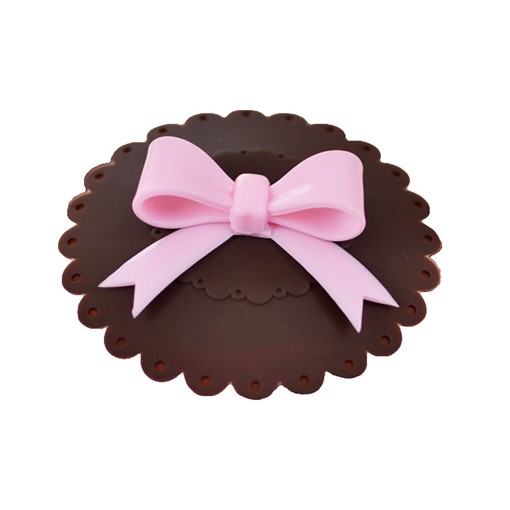 Silicone Cup Covers with Bow Handle, 4.13 Inch Diameter, Pack of 3