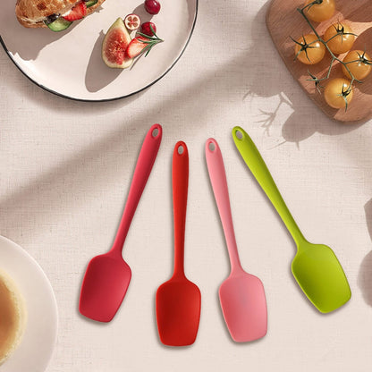 Silicone Spoon Spatula Set of 4, 8 Inch Seamless One-Piece Design - Image 3