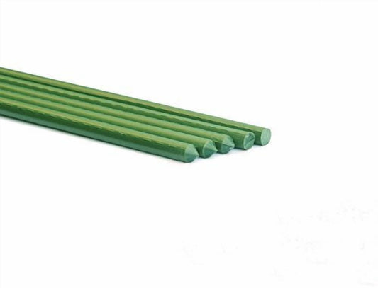 Plant Support Stakes, 36 Inch, Green Plastic-Coated Steel, 10 Pack