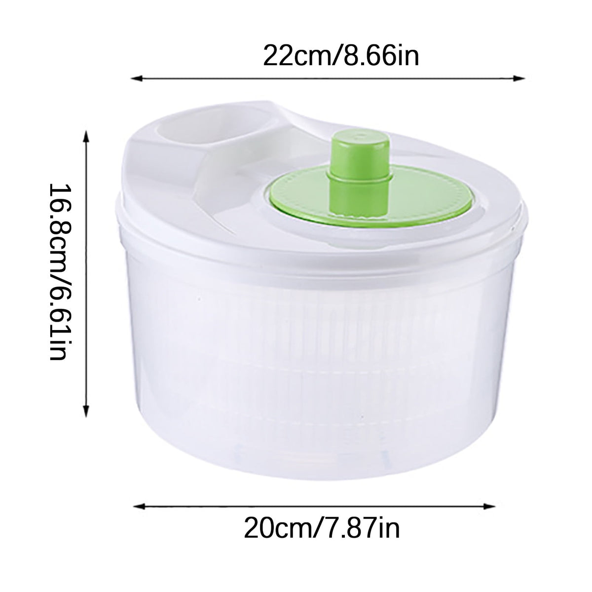Salad Spinner with One-Hand Press Pump and Brake, 6.3 Quart - Image 3