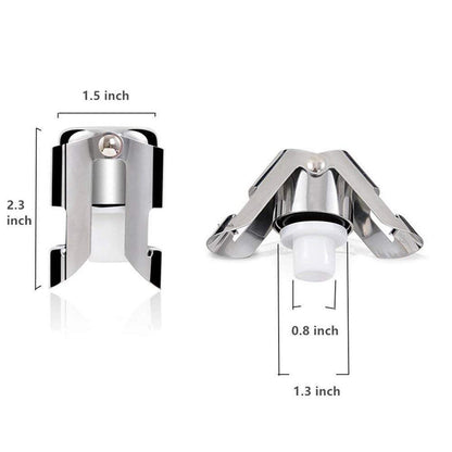 Stainless Steel Champagne Stopper, 6 x 3 cm Sealing Plug - Image 2