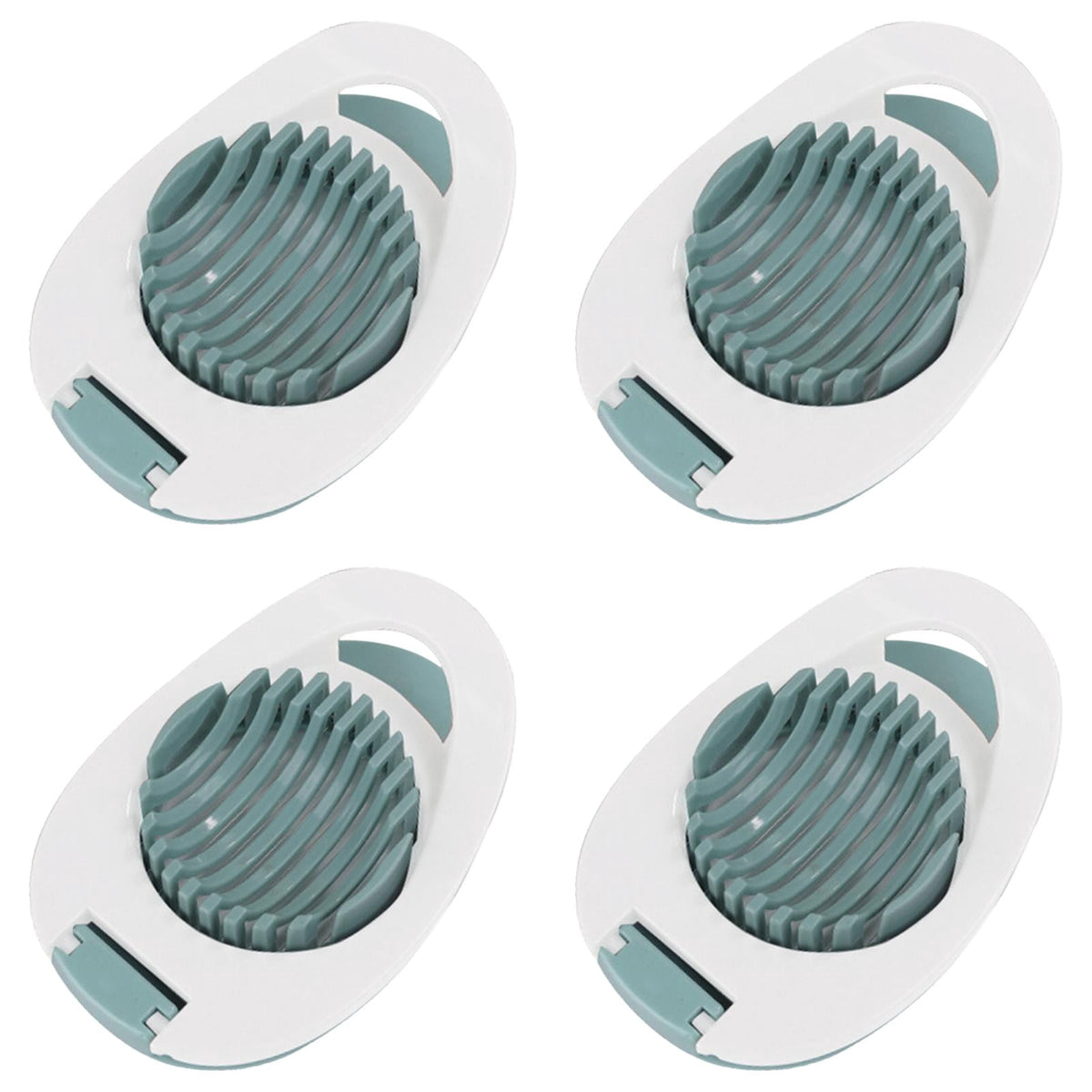 Egg and Soft Fruit Slicer with Stainless Wires, Blue, 4 Pack