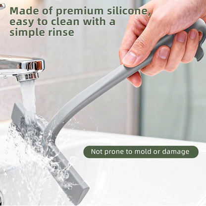 Silicone Shower Squeegee with Detachable Hook, 8.85 Inch, Grey - Image 6