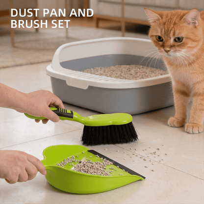 Hand Broom and Dustpan Set with Snap-In Brush, 13.4 Inch - Image 3