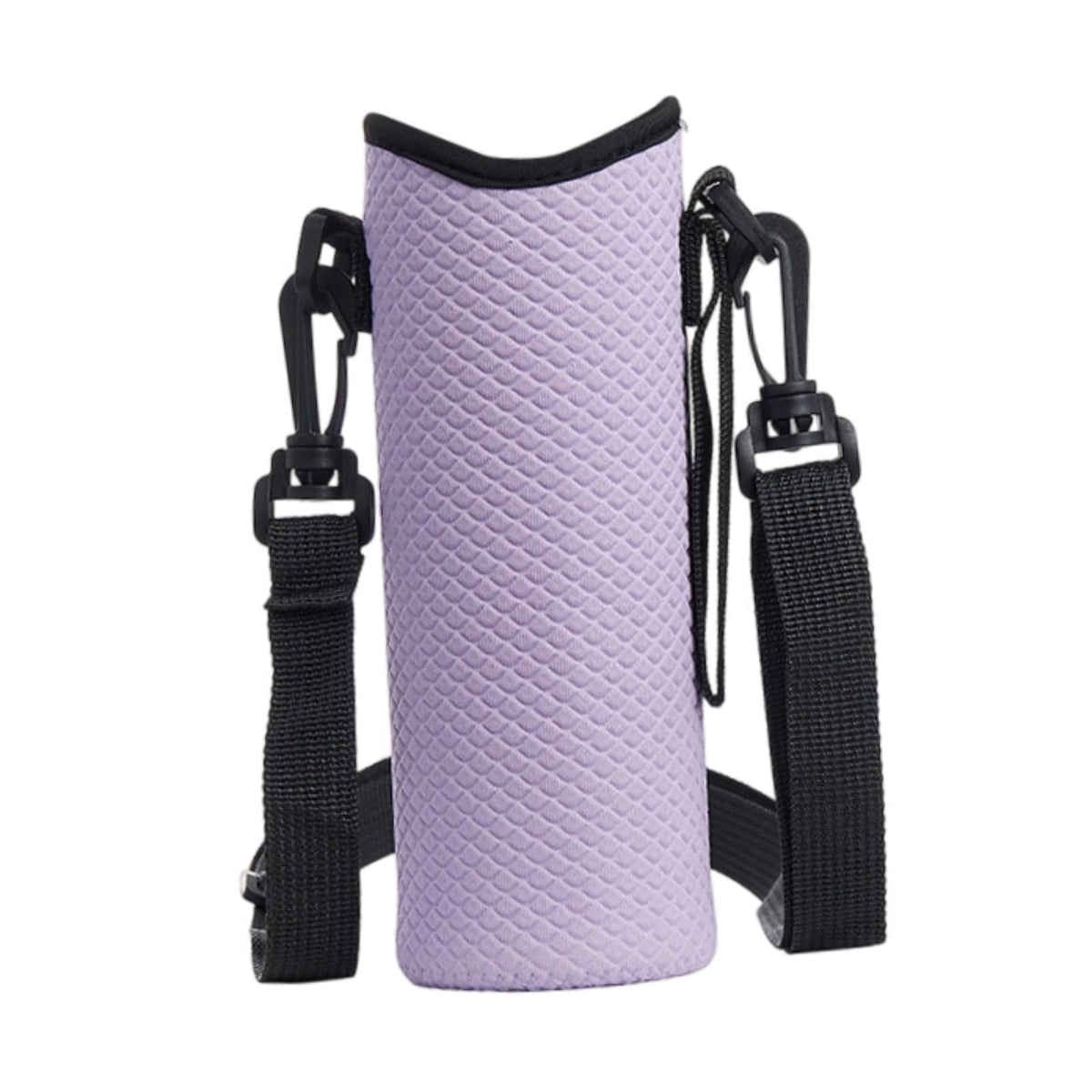 Neoprene Bottle Carrier with Adjustable Crossbody Strap, Light Purple