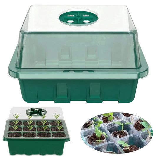 Seed Starting Tray with 12 Cells and Clear Humidity Dome - Image 2