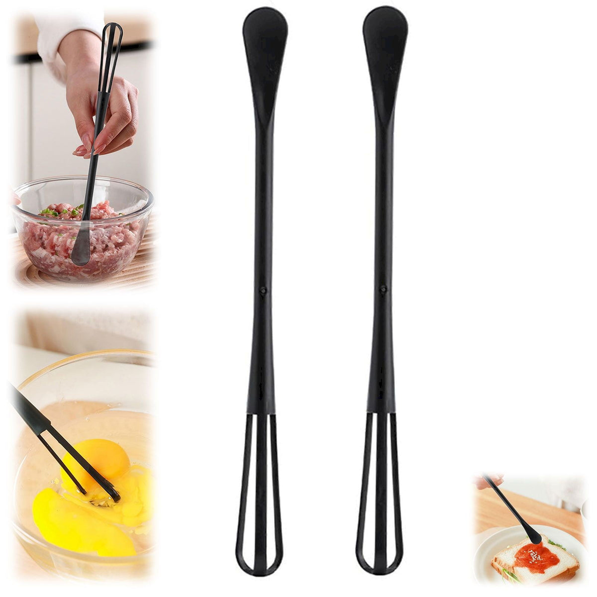 Mini Whisk and Seasoning Spoon, 9.05 Inch, 2 Piece Set - Image 2