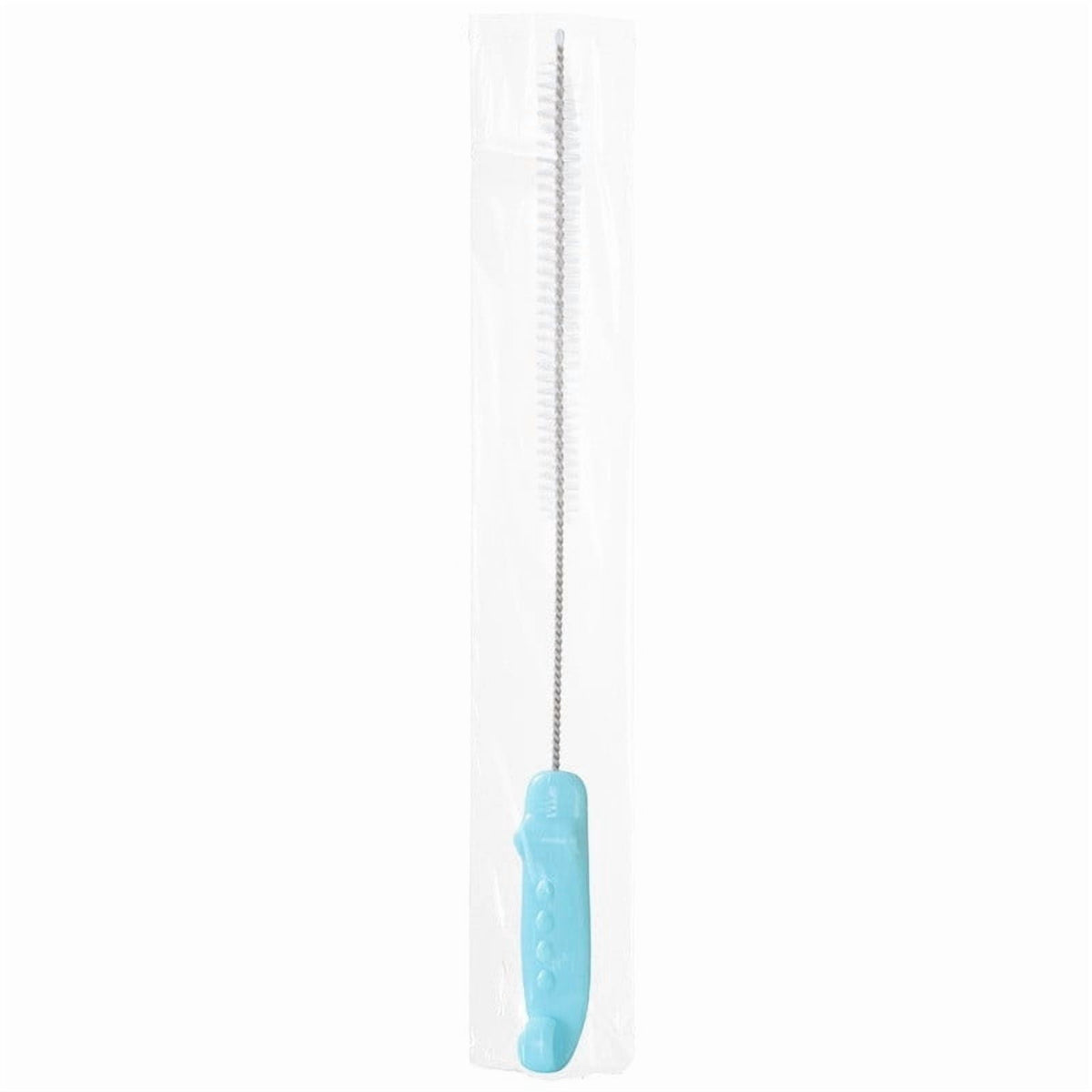 Extra-Long Straw Cleaning Brush with Bendable Steel Core, Blue