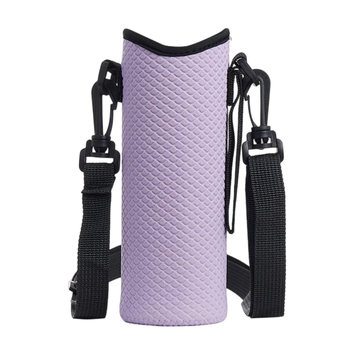 Neoprene Bottle Carrier with Adjustable Crossbody Strap, Light Purple - Image 2