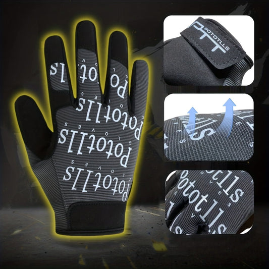 All-Season Work Gloves with Touchscreen Fingertips and Elastic Cuffs - Image 2