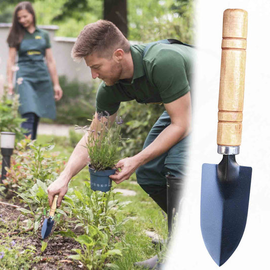 Hand Trowel with Wooden Handle, Stainless Steel Blade, 6.7 Inch - Image 2