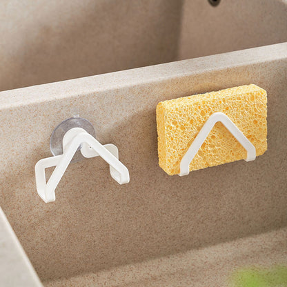 Suction Cup Sponge Holders for the Sink, White Plastic, 2 Pack - Image 2