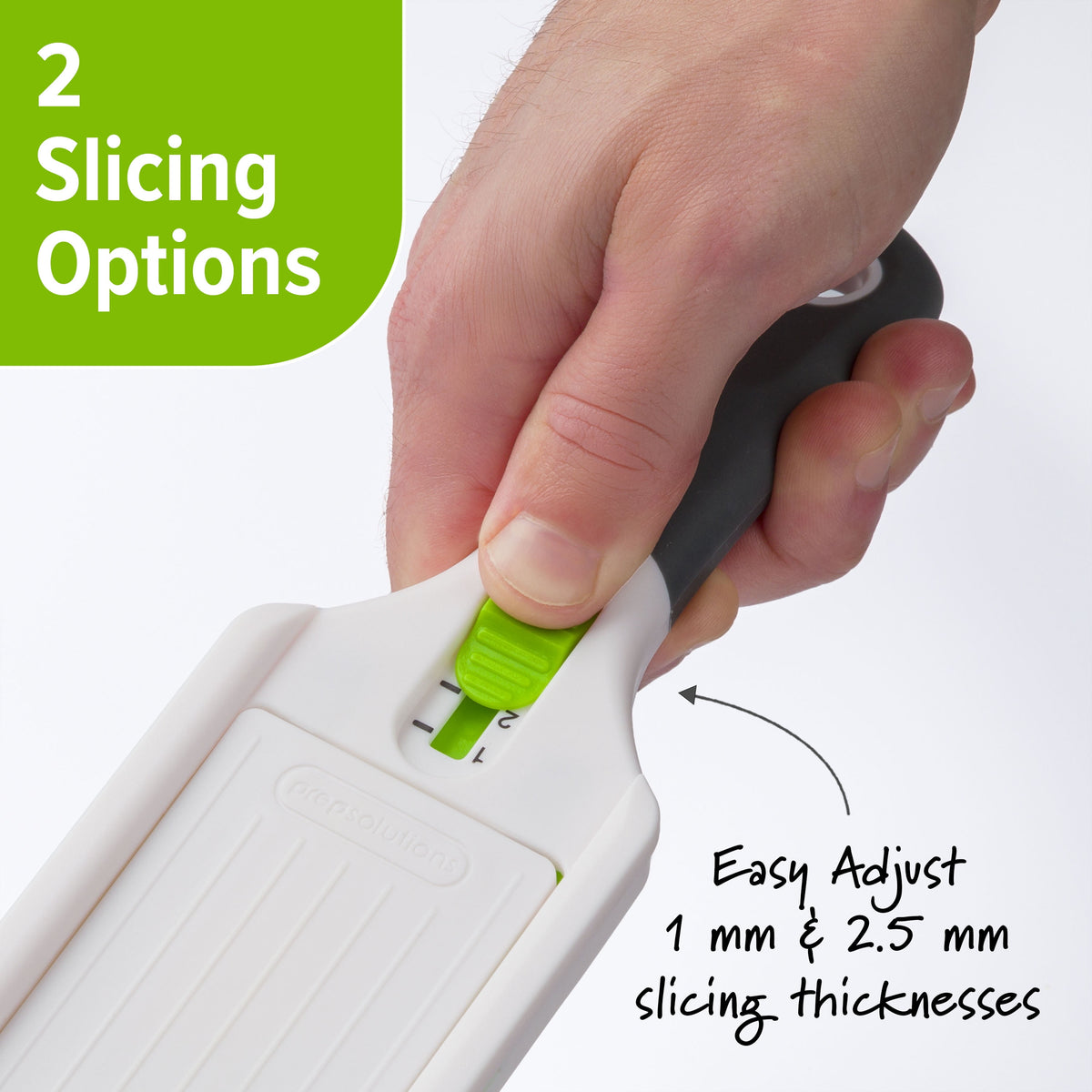 Mini Mandoline Slicer with Adjustable Dial and Safety Guard - Image 4