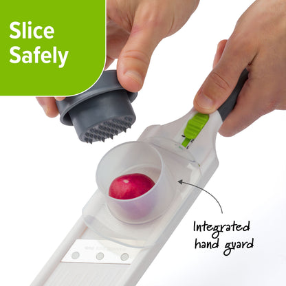Mini Mandoline Slicer with Adjustable Dial and Safety Guard - Image 6