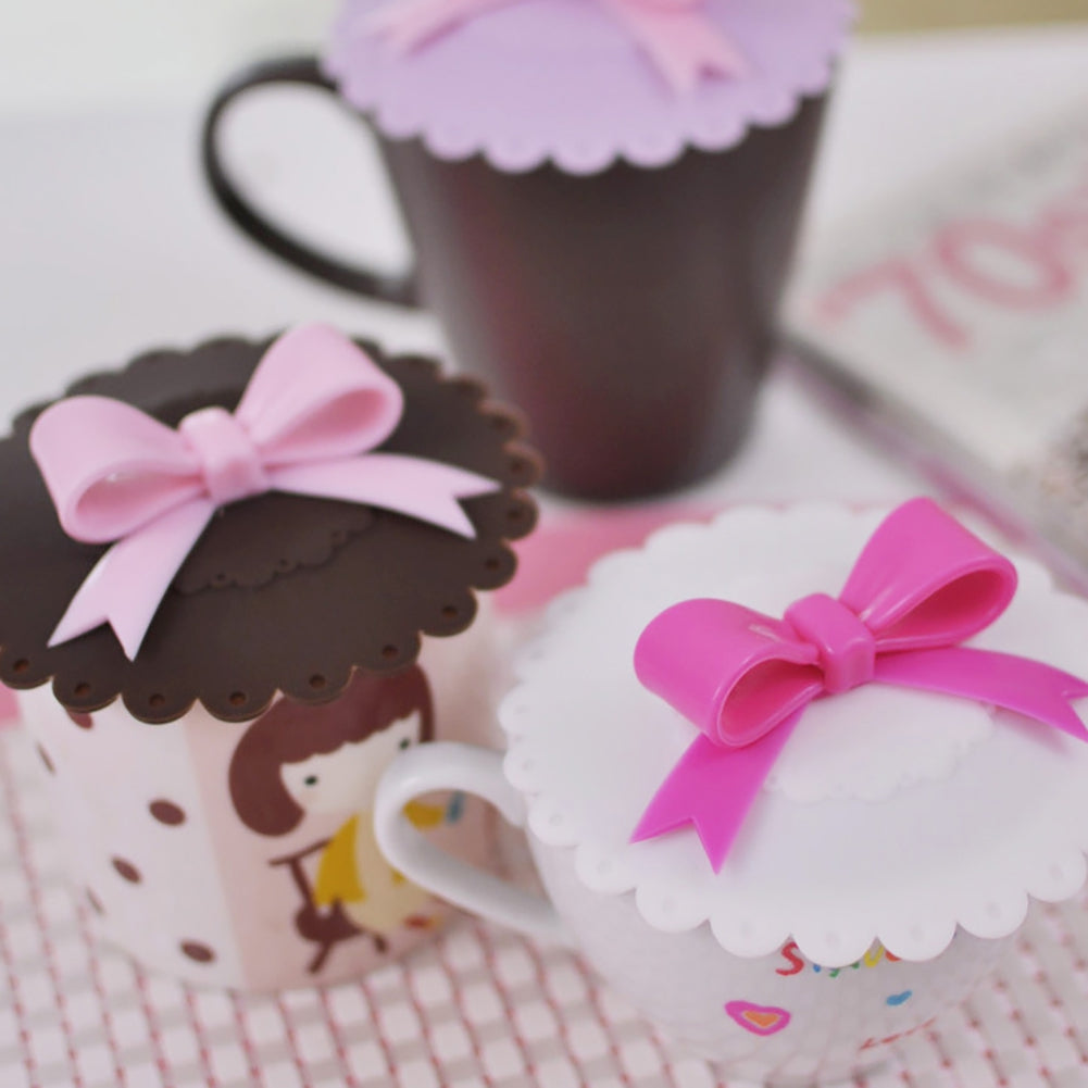 Silicone Cup Covers with Bow Handle, 4.13 Inch Diameter, Pack of 3 - Image 3