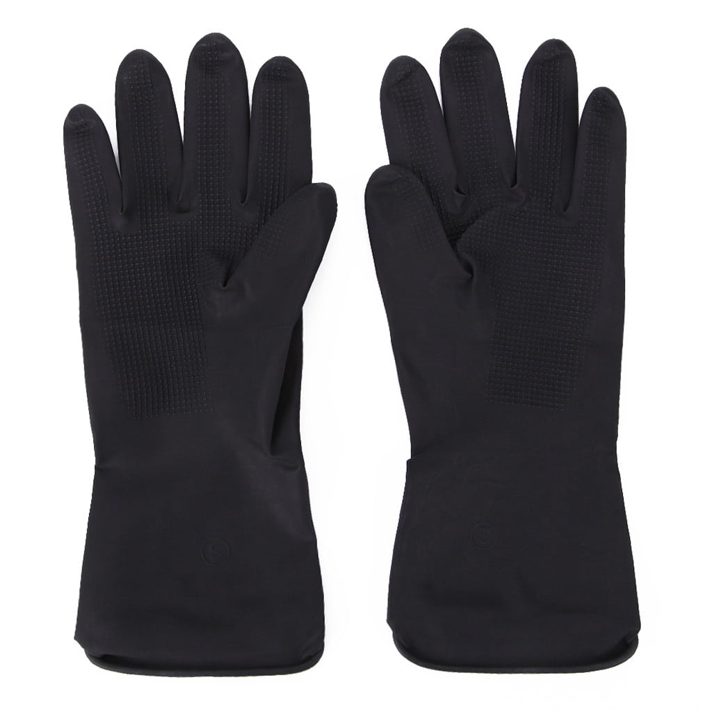 Thick Rubber Cleaning Gloves, Reusable and Waterproof, One Pair - Image 3